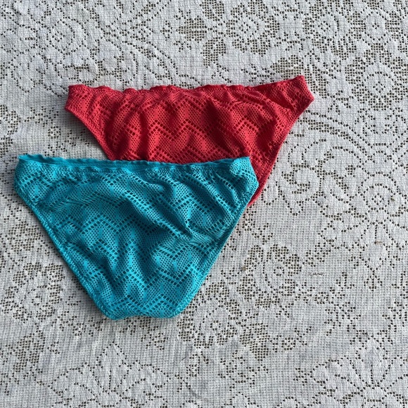 Mossimo Womens Size small Crochet Swimsuit Bikini Bottom Turquoise Swim Bottoms - Picture 3 of 3